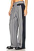 view 3 of 5 Colorblock Stripe Suit Trouser in Grey Stripe & Navy