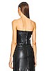 view 3 of 4 Waterbased Faux Leather Bustier Top in Black