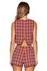 view 3 of 4 Slit Back Top in Poppy Plaid