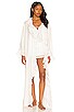 view 2 of 6 Avril Linen Frill Robe in White