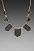 House of Harlow Black Resin Necklace, view 1 of 4, click to view large image.