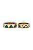 view 2 of 3 House of Harlow Peak To Peak Ring Set in Gold & Turquoise