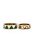 view 3 of 3 House of Harlow Peak To Peak Ring Set in Gold & Turquoise
