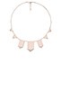 view 1 of 1 Classic Station Pyramid Necklace in Silver & Nude Pink
