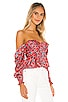 view 2 of 4 x REVOLVE Burna Blouse in Red Poppy Floral