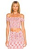 view 1 of 4 x REVOLVE Sonia Off Shoulder Crop in Purple Spacedye