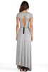 view 4 of 5 Cross Back Maxi Dress in Light Heather Grey