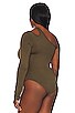 view 8 of 10 X Zoe Costello Asymmetrical Bodysuit in Olive Night