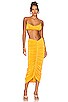 view 4 of 4 Clarise Midi Skirt in Sunset Yellow