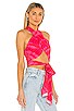view 2 of 4 Rios Wrap Halter Top in Strawberry Tie Dye