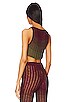 view 3 of 4 Zicatela Asymmetrical Knit Top in Red Green Ombre