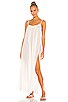 view 2 of 4 Yasmine Solid Gathered Neckline Sundress Maxi in Ivory