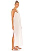 view 3 of 4 Yasmine Solid Gathered Neckline Sundress Maxi in Ivory