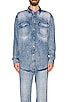 Tailly Fluid Denim Shirt, view 3 of 4, click to view large image.