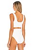 view 3 of 4 Contour Crop Bikini Top in White