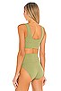 view 3 of 4 Contour Crop Bikini Top in Olive