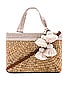 Sabai Mini Square Basket with Leather Handle, view 1 of 5, click to view large image.