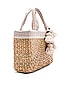 Sabai Mini Square Basket with Leather Handle, view 3 of 5, click to view large image.
