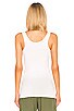 view 3 of 4 Classic Brushed Long Tank in White