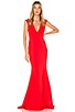 view 1 of 3 Victoria Gown in Tomato Red