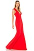 view 2 of 3 Victoria Gown in Tomato Red