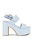 view 1 of 5 Mood Platform Sandal in Blue White Houndstooth