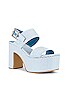 view 2 of 5 Mood Platform Sandal in Blue White Houndstooth