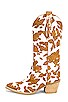 view 5 of 5 Dagget Boot in Tan & White Cow Print
