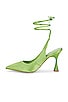 view 5 of 5 Zivot Pump in Green Satin