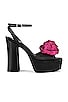 view 1 of 5 FREESIA プラットフォームサンダル in Black Satin Fuchsia