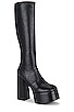 view 2 of 5 Timewarp Platform Heeled Boot in Black Black Stack