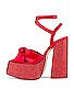 view 5 of 5 Seventies Platform Sandal in Red Satin Combo