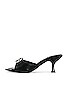 view 5 of 5 Fasten-up Heeled Mule in Black Silver