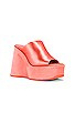 view 2 of 5 High-up Platform Mule in Coral Satin