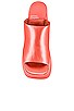 view 4 of 5 High-up Platform Mule in Coral Satin