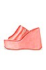 view 5 of 5 High-up Platform Mule in Coral Satin