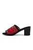 view 5 of 5 Pushpita Heel in Black Suede Red Combo