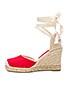 view 5 of 5 Adorra Sandal in Red Canvas