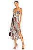 Eliza Essentials Printed Cutout Slip Dress, view 1, click to view large image.