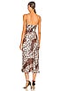 Eliza Essentials Printed Cutout Slip Dress, view 3, click to view large image.