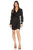view 1 of 4 Destiny Essentials Long Sleeve Wrap Dress in Black