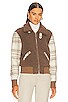 view 2 of 5 Wool Plaid Sherpa Bomber Jacket in Taupe Plaid