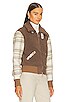 view 3 of 5 Wool Plaid Sherpa Bomber Jacket in Taupe Plaid