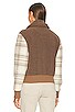 view 4 of 5 Wool Plaid Sherpa Bomber Jacket in Taupe Plaid