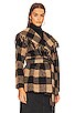 view 3 of 5 Henriette Fringe Buffalo Plaid Coat in WHEAT PLAID