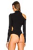 Asuka Shaping Rib Long Sleeve Mock Neck Bodysuit, view 5 of 6, click to view large image.