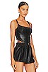 view 2 of 4 Dune Vegan Leather Corset Bralette in Black