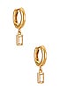 Lola Drop Huggie Earrings, view 1 of 3, click to view large image.