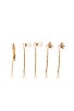 view 3 of 3 Oberon Bobby Pin Set in Crystal Antique Gold