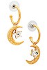 view 1 of 3 Izar Hoop Earrings in Crystal & Antique Gold